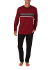 NORMANN Langarm Schlafanzug Pyjama sportive Optik in rot