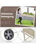 COSTWAY Hochbeet mit Rollen in Beige