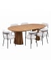 ebuy24 Essgruppe Tokyo 7-teilig Eiche 120 x 120 cm