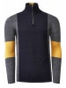Rusty Neal Feinstrick-Pullover im Colorblock-Stil mit Stehkragen  in Marine