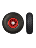 relaxdays 2x Sackkarrenrad 3.00 4 Schwarz Rot