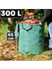 Praknu 3x Gartenabfallsack Stabil 300 Liter - Deckel - Laubsack mit 4 Griffen