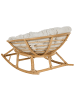 Beliani Schaukelstuhl ORVIETO in /Beige - (W) 110 x (H) 72 x (L) 108 cm