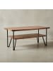 KADIMA DESIGN Couchtisch 90x50x40 cm Massivholz / Metall Sofatisch