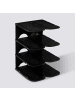 5five Simply Smart Schuhregal für den Schrank PLOT für 4 Paare in Schwarz, 26,5 x 24,5 x 37,8 cm