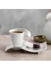 Villeroy & Boch 6er Set Espressotassen mit Unterteller NewWave Caffè 80 ml weiß in weiß