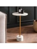 KADIMA DESIGN Beistelltisch Echter Marmor Metall 30x30x55,5 cm Anstelltisch