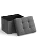 SONGMICS Sitzhocker Minota in Dunkelgrau - (B)41 x (H)31 x (T)31 cm