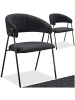 tectake Armlehnstuhl mit Steppmuster, Webstoff, gepolstert, 60 x 58 x 85 cm