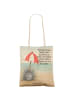 Mr. & Mrs. Panda Tote Bag Seeigel Design mit Spruch in Weiß