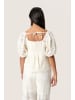 Soaked in Luxury Kurzarm-Bluse SLCoopelia Gerade Passform in Whisper White