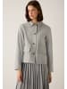 More & More flanellgraue Blazer-Jacke, kurz in silvergrey melange