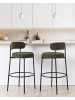 Beliani 2-tlg Barhocker ALLISON in Grün/Schwarz