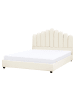 Beliani Doppelbett VINCENNES in Weiß/Schwarz - (W) 165 x (H) 124 x (L) 213 cm