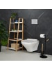 relaxdays WC Garnitur in Schwarz - (B)27 x (H)64 x (T)22 cm