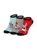 Yuhu Herren Ostersocken Sneaker-Socken Hasen Ostereier 3er Pack in Rot