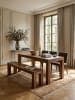 KADIMA DESIGN Esszimmer Sitzbank MUMBAI Massiv-Holz 160 x 45 x 35 cm in Massivholz