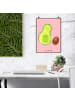 Mr. & Mrs. Panda Poster Avocado Kern rollt ohne Spruch in Rot Pastell