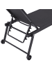 Beliani Gartenliege PORTOFINO in Schwarz - (W) 198 x (H) 32 x (L) 65 cm
