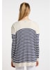 DreiMaster Maritim Damen Cardigan in Wollweiss Marine