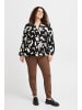 Fransa Langarmbluse FPFLOWY BL 1 - 20612537  Langarmbluse mit V-Ausschnitt in Schwarz