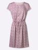 Sieh an! Jersey-Kleid in mauve-ecru-bedruckt