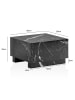 KADIMA DESIGN Couchtisch MONOBLOC 60x60x35 cm Hochglanz mit Marmor Optik, in Schwarz