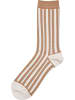 Urban Classics Urban Classics Unisex Metallic Effect Stripe Socks 3-Pack in black/whitesand/white