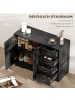 HOMCOM Sideboard-105L x 40B x 76H cm-Schwarz