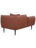 Beliani Chaiselongue CHEVANNES in Rot/Schwarz - (W) 138 x (H) 74 x (L) 77 cm