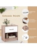 COSTWAY Nachttisch mit Schublade in Khaki