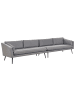 Beliani Gartensofa LORETELLO in Grau - (W) 320 x (H) 70 x (L) 76 cm