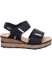 rieker Keilsandalette in schwarz