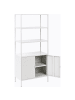 Beliani Büroschrank KAURI in Grau - (W) 80 x (H) 180 x (L) 40 cm