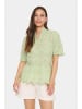 SAINT TROPEZ Kurzarm-Bluse GeleksaSZ Gerade Passform in Smoke Green