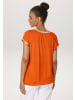 Aniston CASUAL Shirtbluse in wollweiß-orange-gelb-rot-rosa-braun-khaki-grün