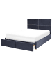 Beliani Doppelbett VERNOYES in Schwarz/Gold - (W) 170 x (H) 120 x (L) 214 cm