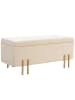 HOMCOM Sitzbank mit Stauraum-100L x 40B x 42H cm-Beige
