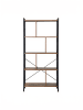 VASAGLE Bücherregal Barnet in Braun-Schwarz - (B)74 x (H)154.5 x (T)30 cm