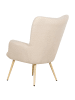 Beliani 2-tlg Sessel VEJLE in Beige/Braun
