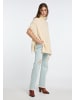 IZIA Damen Strick Poncho in Creme