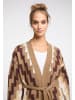 VIRITA Women Offener Strickcardigan in Braun Mehrfarbig