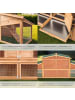 tectake Kleintierstall Johannes 226 x 77 x 95,5 cm, braun
