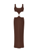 Moda Minx Maxikleid Irregular Hoop Long Dress in Brown