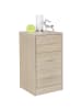 KADIMA DESIGN Moderner Nachtschrank, Holz, 3 Schubladen, melaminharzbeschichtet in Beige