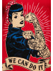Queen Kerosin Queen Kerosin Kurzarmshirt We can do it - Inked in rot