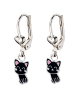schmuck23 Silber Ohrringe 925 Katze 1,0 cm x 1,0 cm