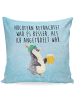 Mr. & Mrs. Panda 40x40 Kissen Pinguin Bier mit Spruch in Eisblau