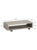 FineBuy Couchtisch in Beige / MDF / 100x50x25
