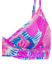 Sunseeker Triangel-Bikini-Top in pink-blau bedruckt